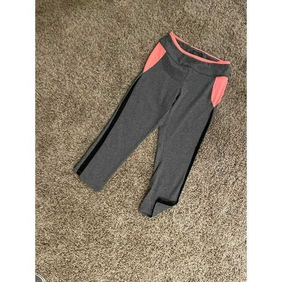 Workout Women's Grey Yoga Athletic Stretch Leggings & exercise tights Size small - Picture 4 of 11